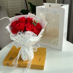 Ramo de Rosas de Jabón Eternas — Bouquet Romántico, 4 Estilos, Navidad y Cumpleaños