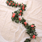 Guirnalda Colgante de Rosas de Seda — Arco, Pared y Jardín, 6 Colores
