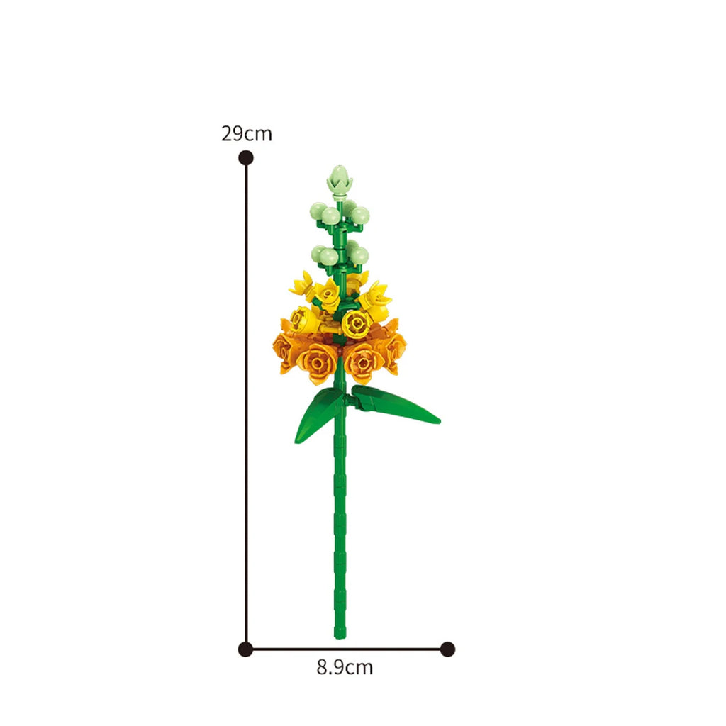 Eternal Block Flower Assembly Bouquet Desktop Decoration Block Flower Children's Puzzle Assembly Toy Bouquet