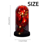 Romantic Eternal Rose Light 3 Heads Soap Flower Transparent Dome Artificial Rose Light Luminous Realistic LED Eternal Flower