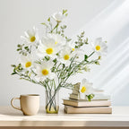 Rosa Cosmos Tallo Individual — Estilo Natural, 4 Colores