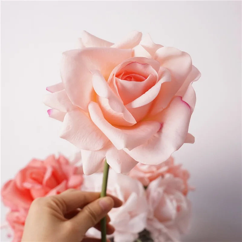 Rosas Real Touch con Humedad — Ramo 10 Tallos Látex, 9 Colores, Novia y Hogar
