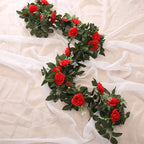 Enredadera Guirnalda de Rosas de Seda — Arco Boda y Jardín Exterior, 6 Colores