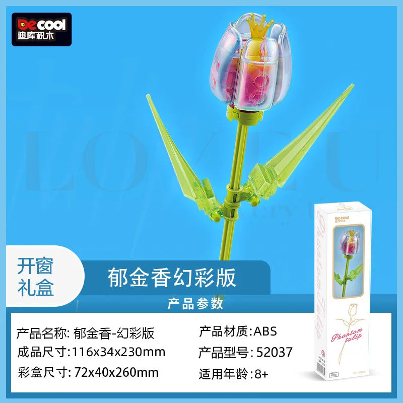 Eternal Block Flower Assembly Bouquet Desktop Decoration Block Flower Children's Puzzle Assembly Toy Bouquet