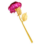 24K Eternal Rose Artificial Flowers Foil Plated Gold Rose Wedding Valentine's Day Decoration Mother's Day Gifts Fake Flower