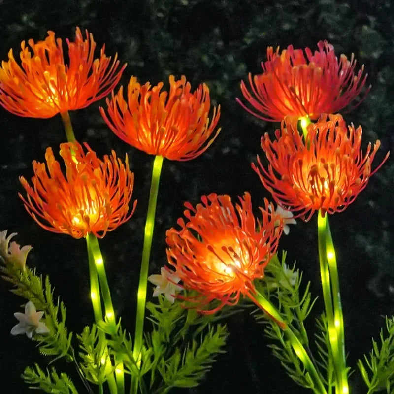 Simulation Eternal Flower Solar LED Lawn Lamp for Summer Garden Yard Path Holiday Wedding Party Atmosphere Decoration