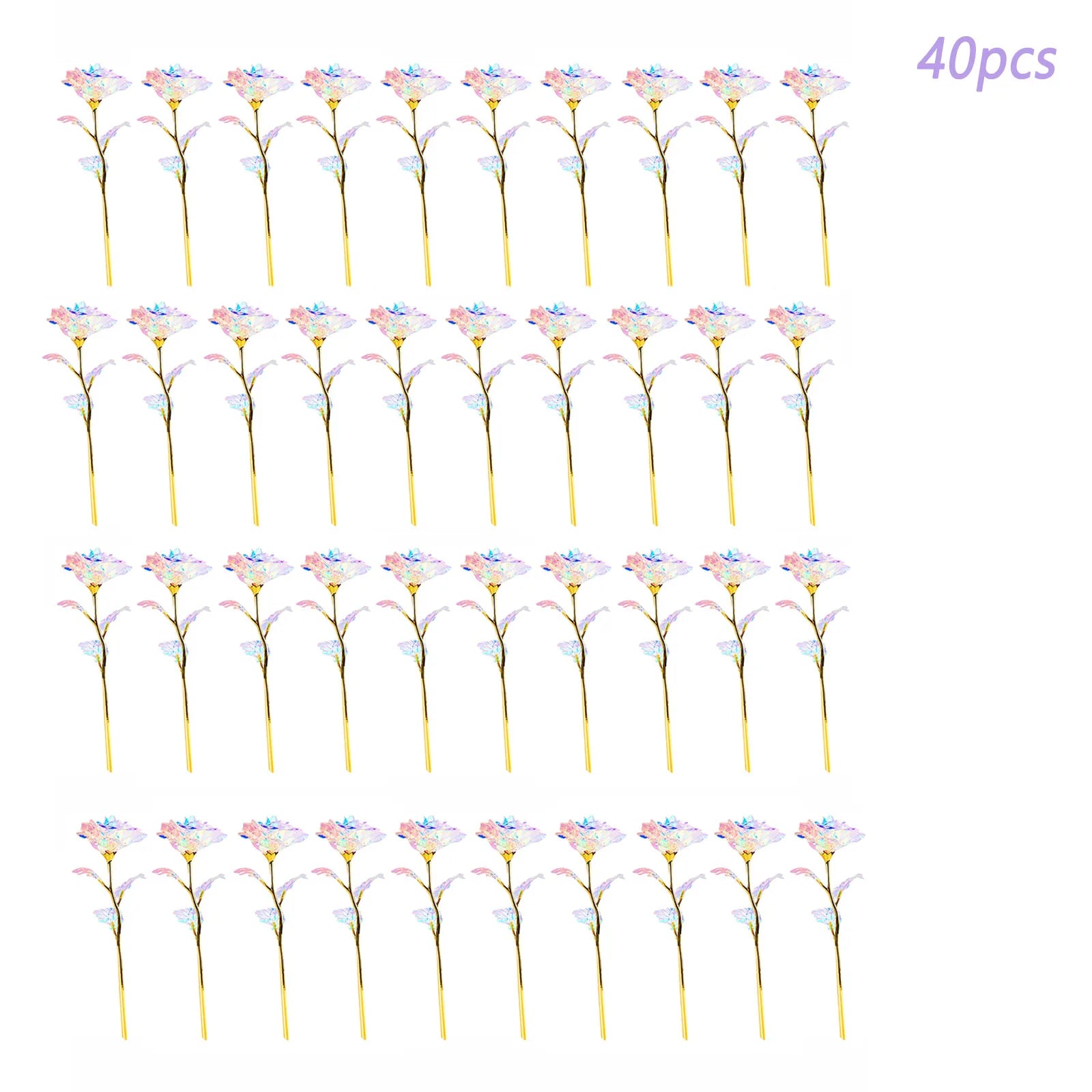 5-50pcs Eternal Rose Colorful Galaxy Artificial Flowers 24k Gold Foil Artificial Rose For Girlfriend Valentine'S Day Gifts