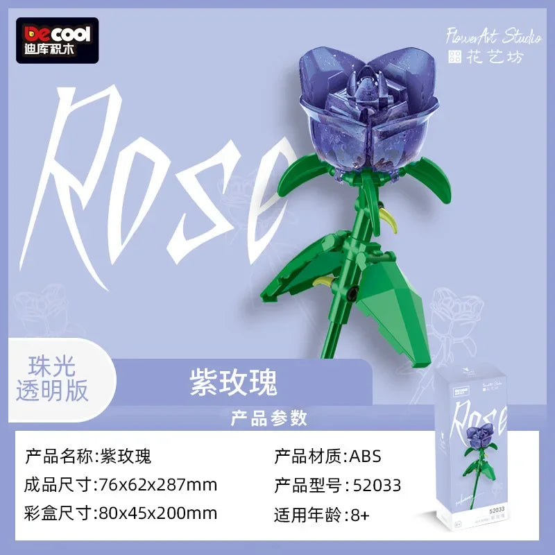 Eternal Block Flower Assembly Bouquet Desktop Decoration Block Flower Children's Puzzle Assembly Toy Bouquet