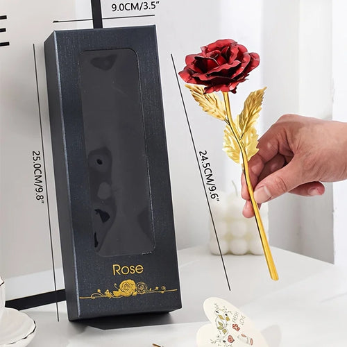 1pc Eternal Golden Rose Gift Box for Valentine S Day, Lasting Keepsake Present for Girlfriend Wife, Anniversary, Flowers