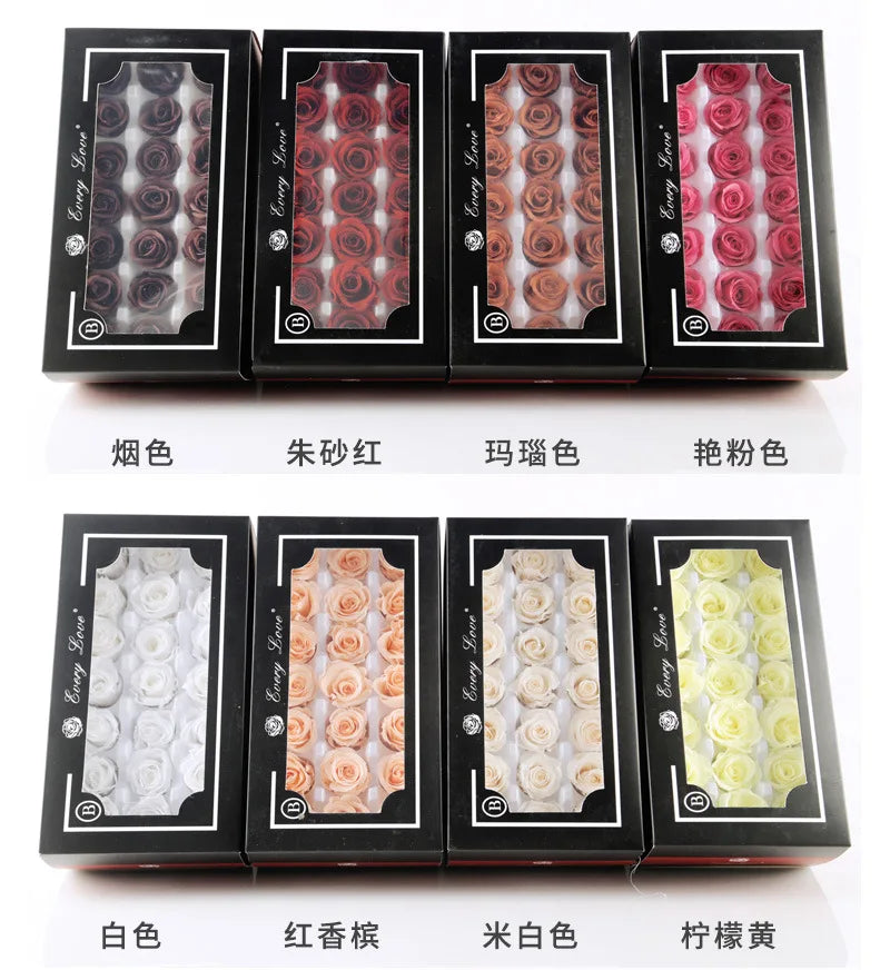 21Pcs/Box B Grade Eternal Moisturizing Roses Flowers Wedding Party Decoration Diy Valentine'S Day Mother'S Day Gift Box Cheap