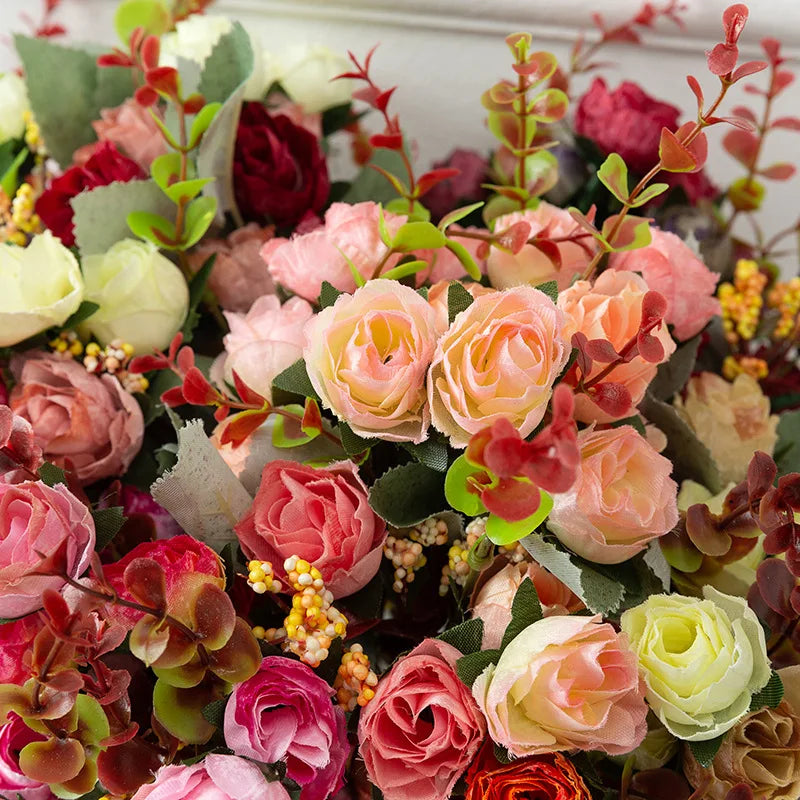 Tallos de Rosa de Seda con Hojas — Sets de 1 a 10 Unidades, 24 Colores, Novia y Centro de Mesa