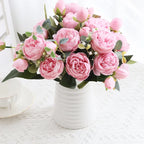 Rosas de Seda Flor Grande — Ramo Lujoso, 34 Colores, Disponible al Mayor