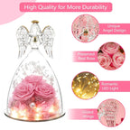 LED Eternal Rose Flower Cover Anniversary Valentine Mothers Day Birthday Thanksgiving Gift Bedroom Table Decote For Boy And Girl