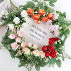 Red Rose Bouquet For Wedding Bridal Bouquets Artificial Flower Home Room Decor Hotel Party Decoration Desk Plants