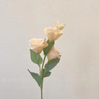 Large Artificial Eustoma Grandiflorum Roses Silk Simulation Flowers Home Wedding Garden Home Party Decoration Flores With Leaves