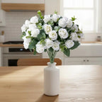 Artificial Silk Rose Bouquet - Add Timeless Beauty to Your Wedding, Home or Holiday Decor with These Lifelike Fake Roses