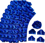 Yannew 300pcs Premade Handcrafted Silk Rose Petals for DIY Eternal Rose Flowers Bouquets with Stem Leaf Birthday Gifts for Women