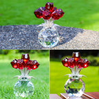 Colourful Rose Bouquet - For Anniversary, Mother's Day, Valentine's Day Crystal Rose Bouquet - Eternal Rose Decorative Gift