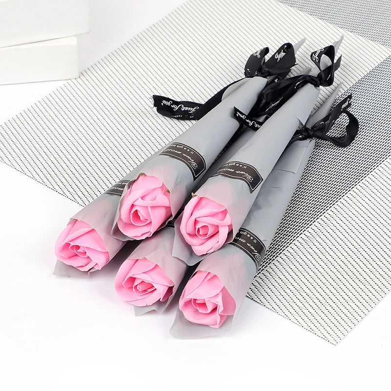 5-20pcs Soap Rose Artificial Flower Valentines Day Gift Wedding DIY Flower Bouquet Birthday Party Gift for guests Eternal Rose