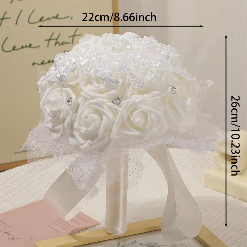 Elegant Artificial Rose Bouquet Ideal for Weddings Engagements Parties Perfect Gift for Anniversary Valentine's Day