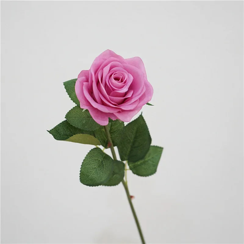 Rosas Látex Real Touch con Humedad — Ramo 5 Tallos, 8 Colores, Novia y San Valentín