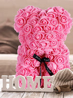 1pc 25m Artificial Flower Eternal Rose Teddy Bear for Mom Mother's Day Birthday Valentine's Day Anniversary Gifts & Decorations