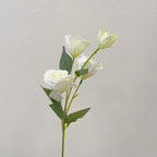 Large Artificial Eustoma Grandiflorum Roses Silk Simulation Flowers Home Wedding Garden Home Party Decoration Flores With Leaves