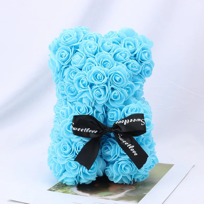 2025 New Artificial Flower Eternal Rose Teddy Bear for Mom Mother's Day Birthday Valentine's Day Anniversary Gifts & Decorations