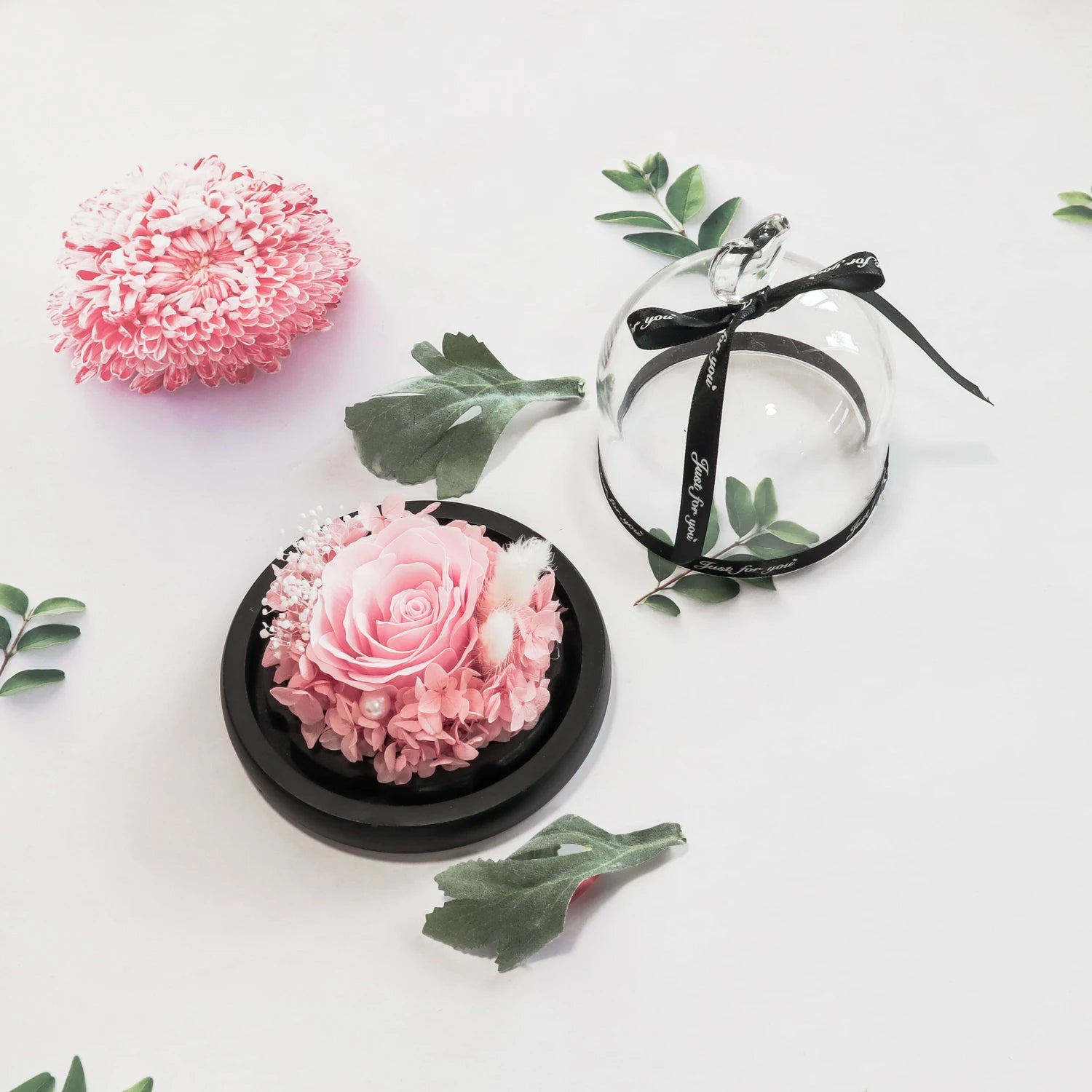 Exclusive Eternal Rose in Glass Dome Artificial Soap Rose Valentine's Day Birthday Christmas Gifts for Women Girlfriends