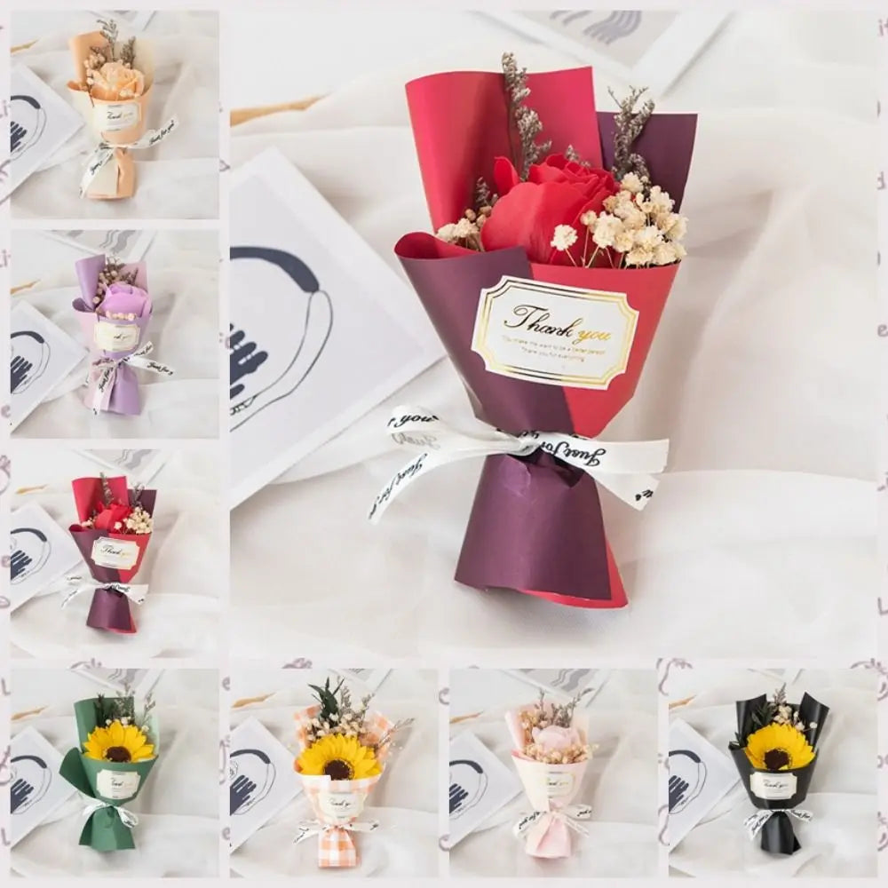 Rosa de Jabón Decorativa Eterna — 7 Colores, Día de las Madres y Aniversario