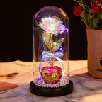 Rosa en Cúpula de Cristal con LED — Estilo La Bella y la Bestia, 16 Estilos, Regalo