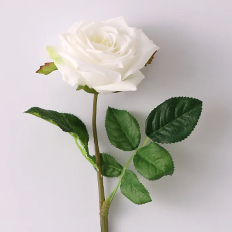 Real Touch Artificial Rose Flowers Home Decor White Pink Fake Latex Roses Flower Wedding Party Decoration Valentine's Gift