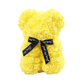 Eternal Rose Teddy Bear with Artificial Flower Birthday Anniversary Gift Decor Miniature Keepsake for Girlfriend Valentine Day