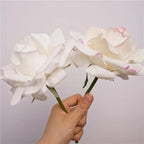 Rosas Real Touch con Humedad — Ramo 10 Tallos Látex, 9 Colores, Novia y Hogar