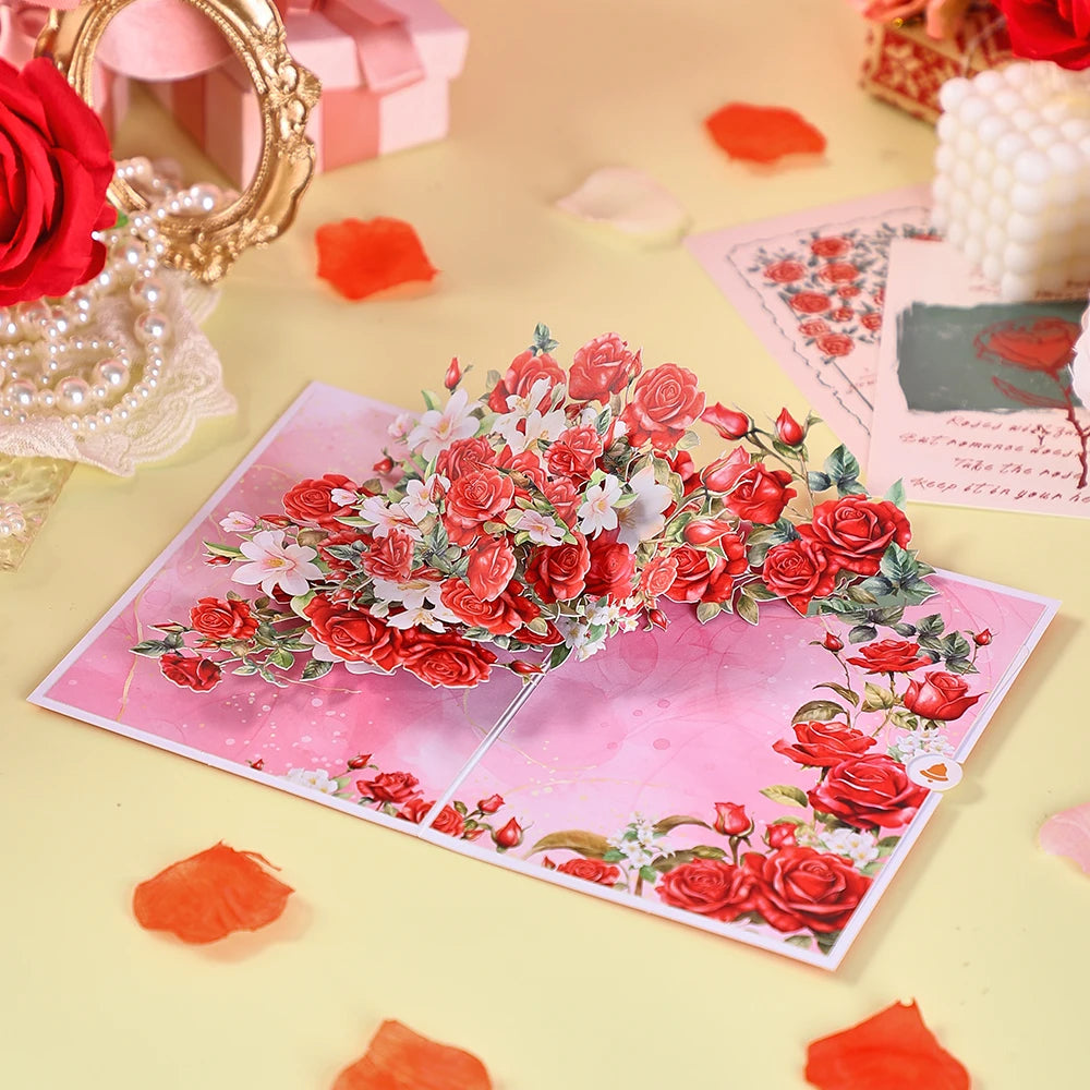 Rose-like flower-like card