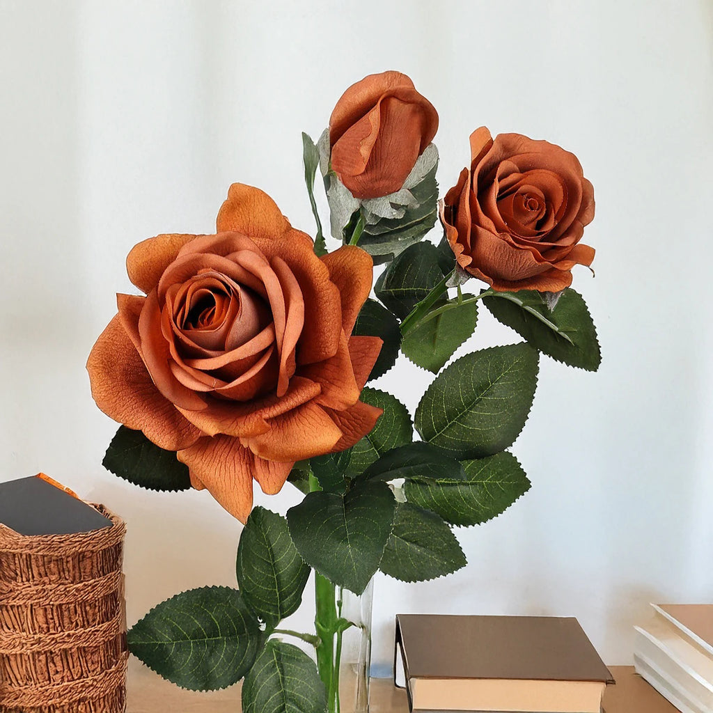 29 Inch Real Touch Rose Artificial Flowers Home Decor Wedding Arrangement Faux Floral Display Photography Prop