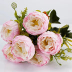 YO CHO Artificial Silk Rose Flower  6 Heads  Home Decoration  Wedding Party Aritificial Rose Flower