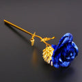 24k Gold Dipped Rose Flower Artificial Flowers Eternal Rose with Stand Forever Love In Box Birthday Valentine Day Gift for Girls
