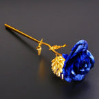 24k Gold Dipped Rose Flower Artificial Flowers Eternal Rose with Stand Forever Love In Box Birthday Valentine Day Gift for Girls