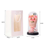 Rose Eternal Life Flower Starry Sky Glass Cover Living Room Decor Gift for Girlfriend Birthday Gift Valentine's Day Mother's Day