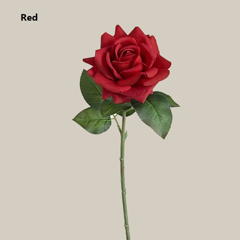 Simulation Moisturizing Rose Artificial Flowers Real Touch Rose Decor Wedding Bouquet Wedding Party Home Decorative Flowers