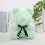 25cm Eternal Rose Bear with Gift Valentine's Day Gift Rose Embracing Bear Imitation Rose Bear Birthday Gift