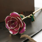 24K Plated Gold Roses Valentine's Gift Girlfriend Anniversary Mother's Day Gift 29CM Artificial Flowers Eternal Rose ForeverLove