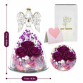 LED Eternal Rose Flower Cover Anniversary Valentine Mothers Day Birthday Thanksgiving Gift Bedroom Table Decote For Boy And Girl