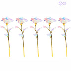 5-50pcs Eternal Rose Colorful Galaxy Artificial Flowers 24k Gold Foil Artificial Rose For Girlfriend Valentine'S Day Gifts