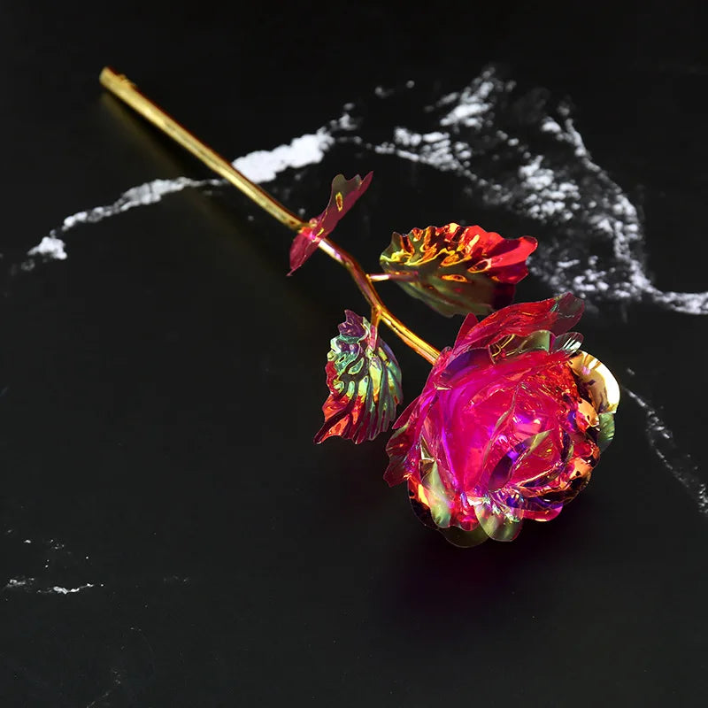 Galaxy Rose Eternal 24k Gold Foil Roses Artificial Roses New Creative Valentine'S Day Gift Beauty Flowers For Wedding Decor