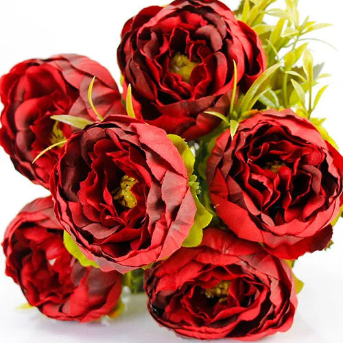 YO CHO Artificial Silk Rose Flower  6 Heads  Home Decoration  Wedding Party Aritificial Rose Flower