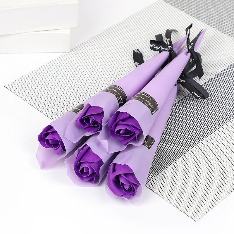 5-20pcs Soap Rose Artificial Flower Valentines Day Gift Wedding DIY Flower Bouquet Birthday Party Gift for guests Eternal Rose