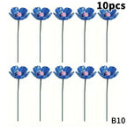 6/8/10pcs Handcrafted Ceramic Forget Never Fades Eternal Ceramic Flowers Home Ornament Indoor And Outdoor Home Decor
