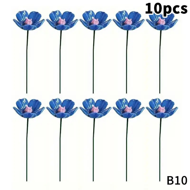 6/8/10pcs Handcrafted Ceramic Forget Never Fades Eternal Ceramic Flowers Home Ornament Indoor And Outdoor Home Decor